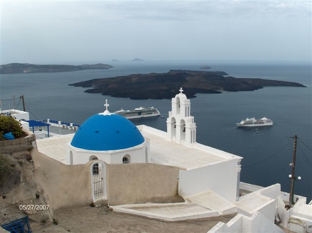 view of caldera, santorini